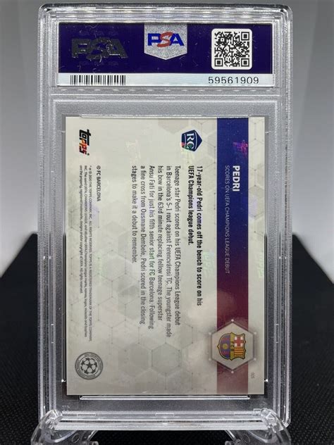 2020 Topps Now Uefa Champions League 5 Pedri Psa 9 Ebay