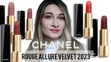 New Chanel Rouge Allure Velvet Lipsticks Swatches And Try On Of Five