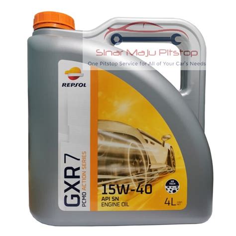 Jual Repsol GXR 7 SAE 15W 40 API SN Pelumas Oli Mesin Mobil Bensin 4