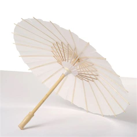 Classics Oil Paper White Umbrella China Traditional Dance Props Parasols Hand Made Decorations