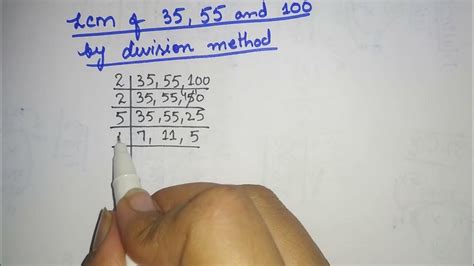 Lcm By Division Method Lcm Of 3555 And 100 By Division Method In