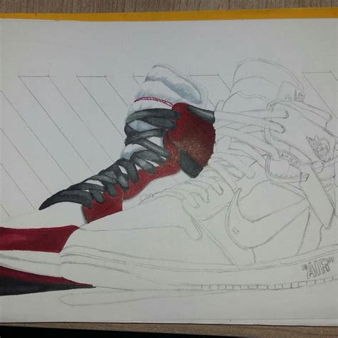 Jordan 1 Drawing at PaintingValley.com | Explore collection of Jordan 1 ...