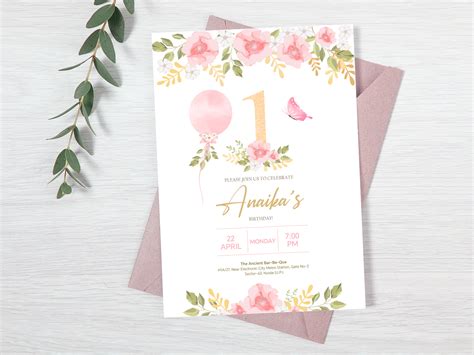 Birthday party invitation card 👑 by Anjali on Dribbble