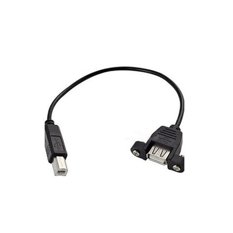 Usb 2 0 A Female To B Male Printer Cable With Screw Locking