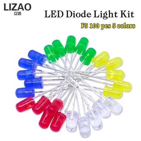 Pcs Lot Colors F Mm Round Led Assortment Kit Ultra Bright