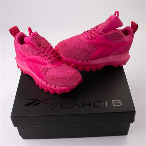 Womens Reebok X Cardi B Classic Leather V2 Athletic Shoe Pink Fusion Journeys