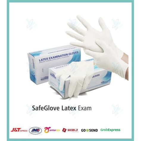 Jual Sarung Tangan Latex Exam Safeglove Handscoon Latex Glove Onemed