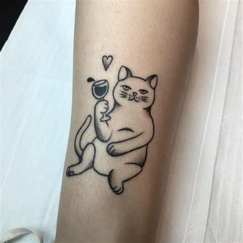 Cool Cat Outline Tattoo Ideas For Kitty Lovers