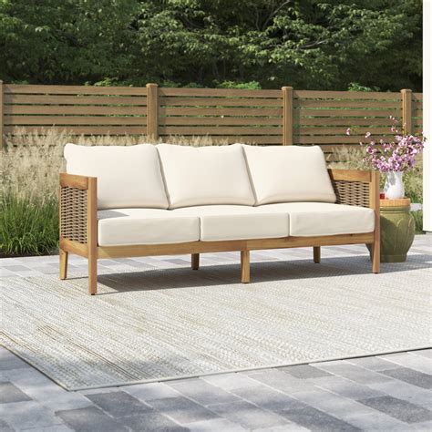 Sand And Stable™ Jacie 765 Wide Outdoor Patio Sofa With Cushions