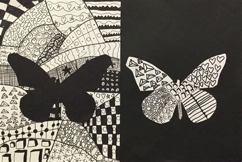 Positive And Negative Space Zentangle Compositions Newton Bateman