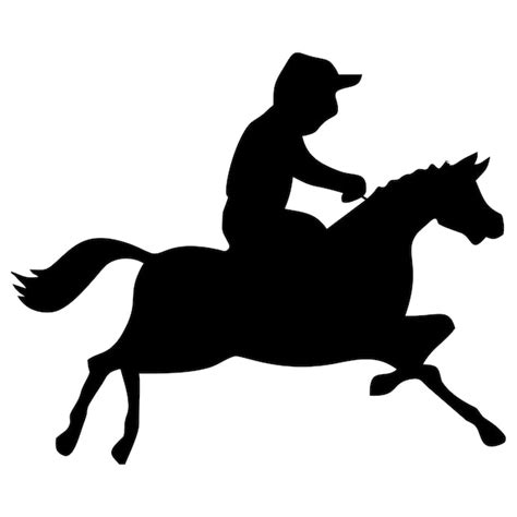 caballo   jinete se muestran en  fondo blanco vector premium