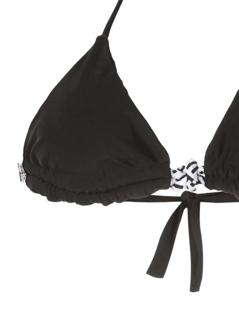 Amir Slama Rope Trim Bikini Set Black Farfetch