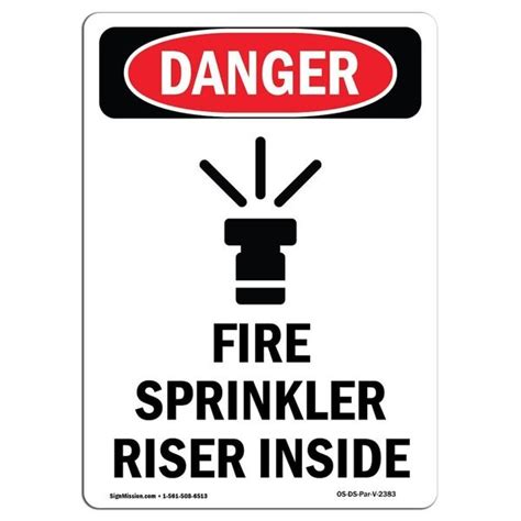 Signmission Safety Sign Osha Danger 18 Height Aluminum Fire