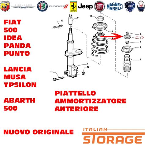 Fiat Lancia Abarth Piattello Ammortizzatore