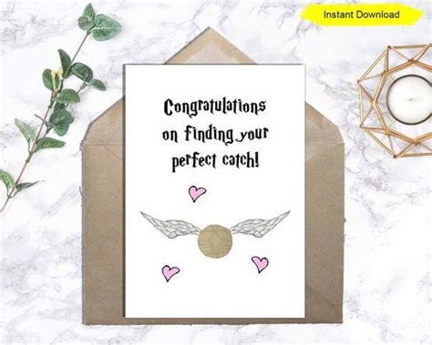 Harry Potter Wedding Congratulations Card Wedding Card