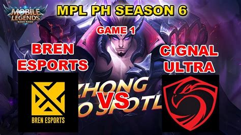 Mpl Ph Season Bren Esports Vs Cignal Ultra Game Youtube