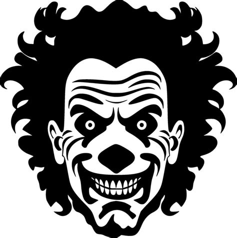 Clown, Black and White Vector illustration 33095700 Vector Art at Vecteezy