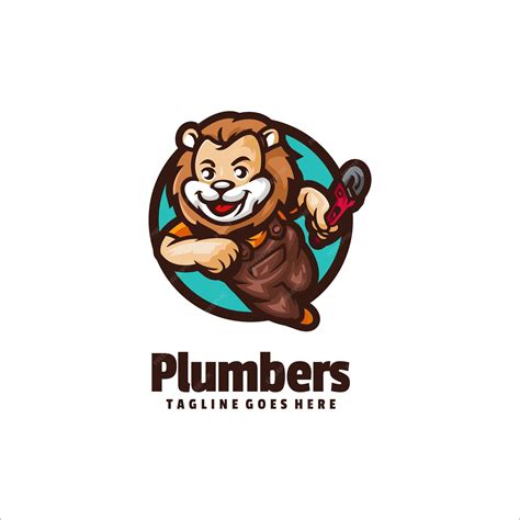 Premium Vector | Illustration vector plumber lions mascot cartoon logo ...