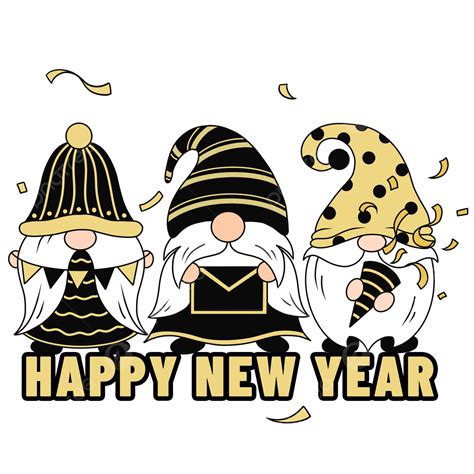 Gnome Happy New Year 2024 - Andra Blanche