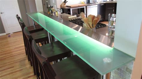 Kitchen Glass Bar Top Contemporary Kitchen Chicago