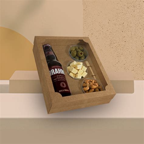 Caixa Para Bebida E Aperitivos Kraft Visor 10 Unid Shopee Brasil