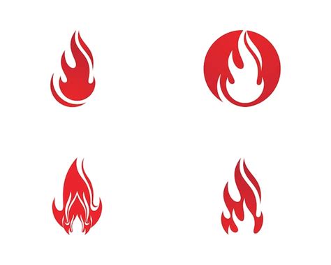 Vector De Plantilla De Logotipo De Llama De Fuego Vector Premium