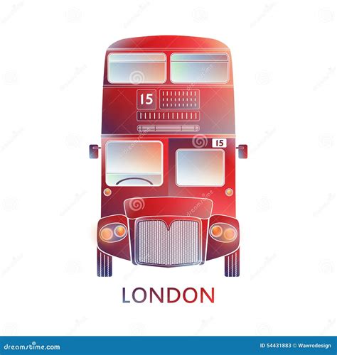 London Symbol Red Bus Icon â€ Colorful Graphics Modern Stock