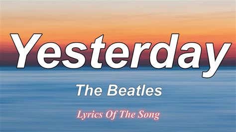 The Beatles - Yesterday (Lyrics) Chords - Chordify