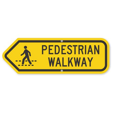 Pedestrian Crosswalk Sign With Arrow