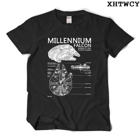 2018 New Summer Star Wars Millennium Falcon T Shirt Men Novelty Design