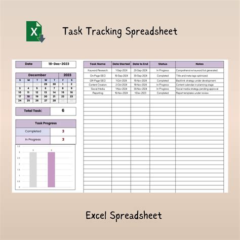 Task Tracker Spreadsheet, Task Management Spreadsheet, Productivity ...