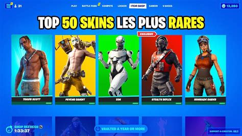 TOP 50 SKINS ULTRA RARES DE FORTNITE 2024 YouTube