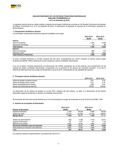 Componentes Del Balance General Los Principales Componentes