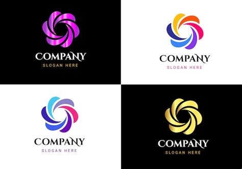 Premium Vector | Company logo templates with various color scheme