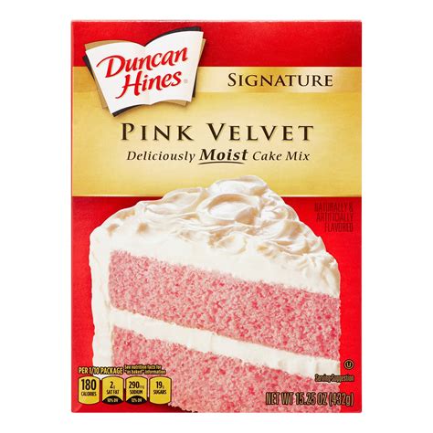 Duncan Hines Signature Layer Cake Mix Pink Velvet 15 25 Oz Walmart