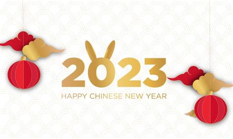 Chinees nieuwjaar 2023. Jaar van het konijn. Nieuw maanjaar. Een konijn ...