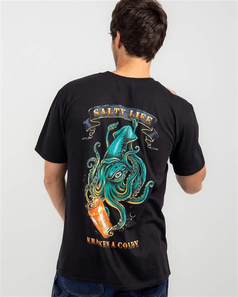 Shop Salty Life Kraken T Shirt In Black Fast Shipping Easy Returns