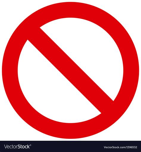 Prohibited sign Royalty Free Vector Image - VectorStock