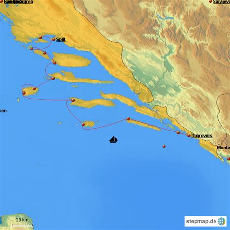 Stepmap Split Dubrovnik Landkarte F R Kroatien