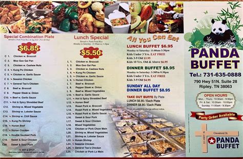 Online Menu Of Panda Buffet Restaurant Ripley Tennessee 38063 Zmenu