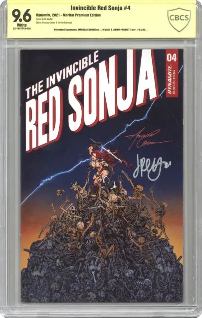 Invincible Red Sonja 4p Moritat Premium Cbcs 96 Ss Connerpalmiotti