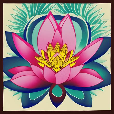 Lotus Flower Yoga Meditation Graphic · Creative Fabrica