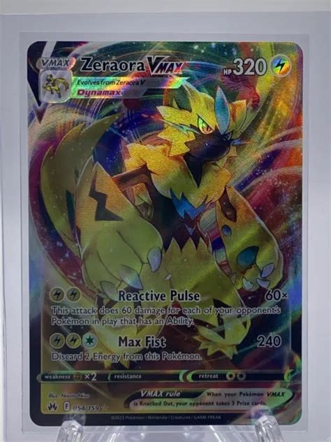 Pokemon Crown Zenith Zeraora Vmax Ultra Rare Holo