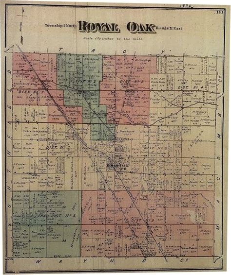 1872 Royal Oak Township Map