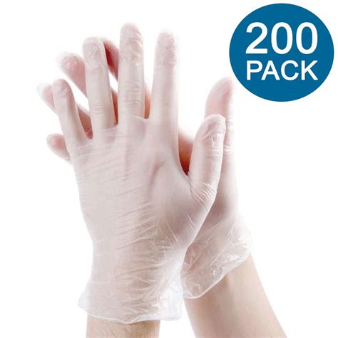 Small Clear Vinyl Disposable Gloves Latex Free Powdered Smooth