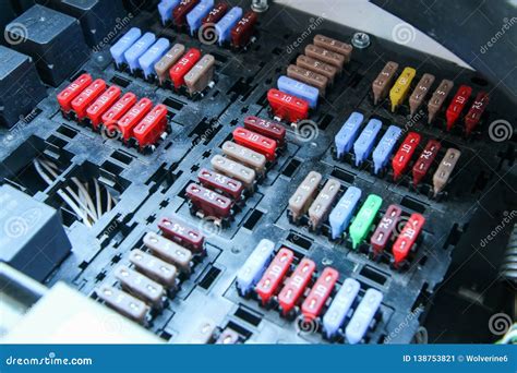 The Detail of the Fuse Box in the Car Stock Image - Image of circuit ...