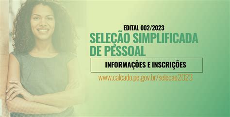 Prefeitura De Cal Ado Edital Sele O P Blica Simplificada De