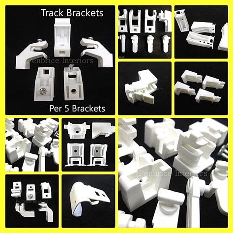 Curtain Track Brackets - SOLD PER 5 - Rail Support Fixing Fittings ...