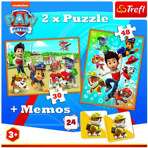 TREFL Puzzle 2v1 pexeso Paw Patrol Tlapková patrola 27 5x20 5cm v