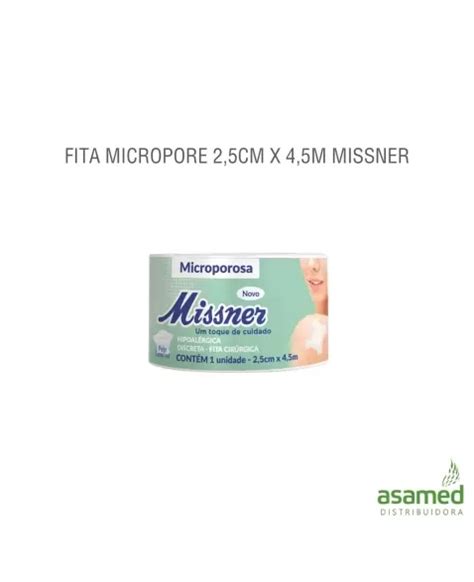 FITA MICROPOROSA 2 5CM X 4 5M BRANCA MISSNER